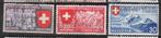 E815 Zwitserland 1939 tentoonstelling gestempeld 335 337 fr, Ophalen of Verzenden, Gestempeld