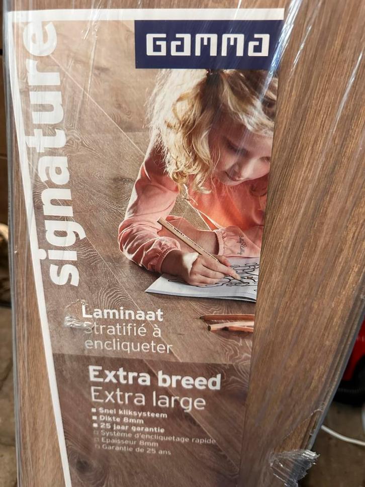 2 Pakken GAMMA Laminaat Signature Extra Breed Eiken, Doe-het-zelf en Verbouw, Vloerdelen en Plavuizen, Nieuw, Laminaat, Hout, 150 cm of meer