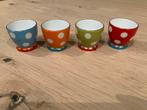 4 eierdopjes Oilily (voor Douwe Egberts), Huis en Inrichting, Keuken | Servies, Ophalen of Verzenden, Zo goed als nieuw, Overige stijlen