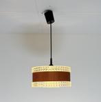 Vintage pendellampje met bruine ring, Gebruikt, 50 tot 75 cm, Vintage, Ophalen of Verzenden
