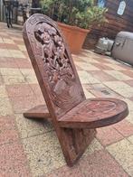 Traditionele Afrikaanse handgesneden Chief’s Chair, Ophalen of Verzenden