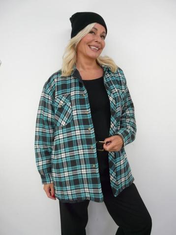 *Abfab Vintage Gewatteerde Geruite Unisex Blouse L beschikbaar voor biedingen