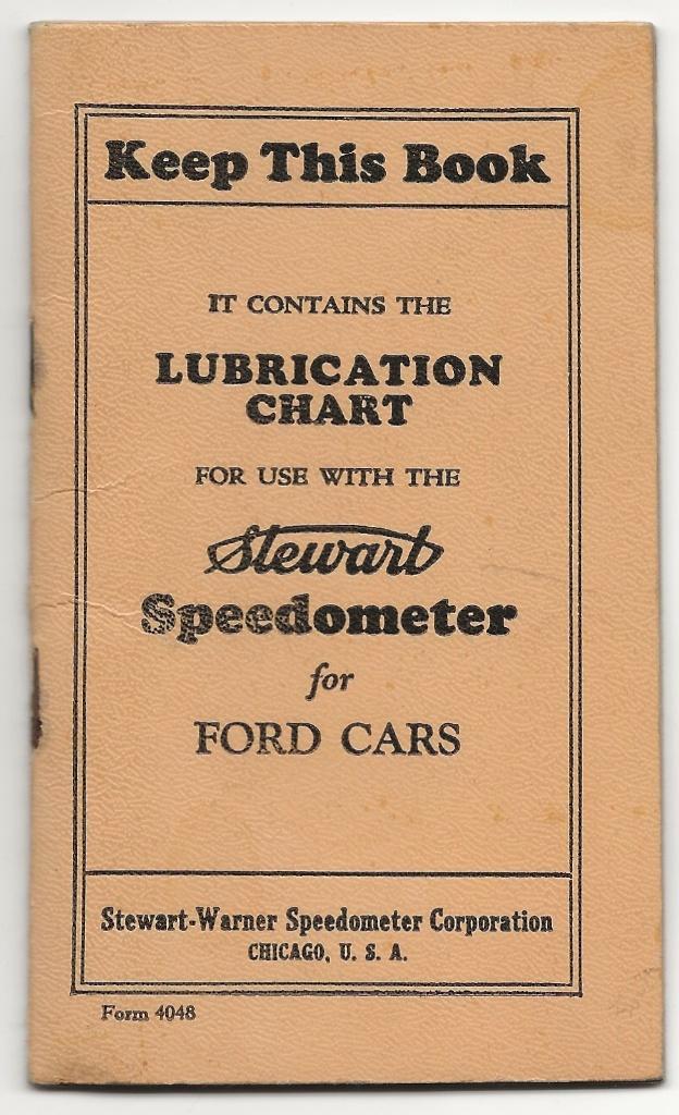 Ford speedometer Stewart lubrication, Auto diversen, Handleidingen en Instructieboekjes, Ophalen of Verzenden