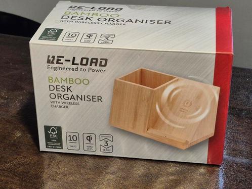 Re load bamboo Desk organiser draadloos opladen, Telecommunicatie, Mobiele telefoons | Telefoon-opladers, Zo goed als nieuw, Samsung