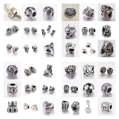 Vanaf € 0,95 RVS bedels voor groot-gat-bedelarmbanden, Sieraden, Tassen en Uiterlijk, Bedels, Nieuw, Overige merken, Overige materialen