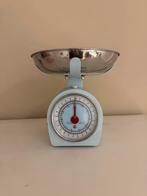 Retro Babyblauwe Keukenweegschaal, Witgoed en Apparatuur, Weegschalen, Keukenweegschaal, Ophalen of Verzenden, Gebruikt, Minder dan 10 kg