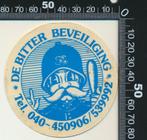 Sticker: De Bitter Beveiliging, Verzamelen, Ophalen of Verzenden, Zo goed als nieuw, Bedrijf of Vereniging