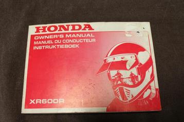 Honda XR600R 1991 motorfiets instructie boekje XR 600 R  beschikbaar voor biedingen