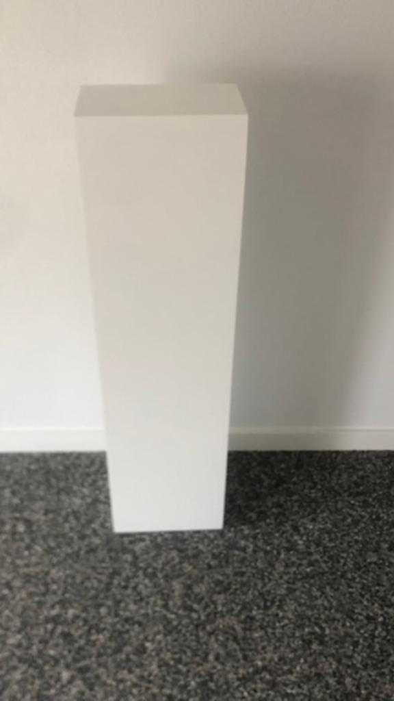 MAATWERK; WITTE ZUIL SOKKEL PILAAR KOLOM CONSOLE 90x25x15cm, Huis en Inrichting, Woonaccessoires | Zuilen en Pilaren, Nieuw, Ophalen of Verzenden