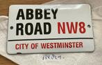 Emaille tekst bordje abbey road nw 8, Antiek en Kunst, Antiek | Emaille, Ophalen of Verzenden