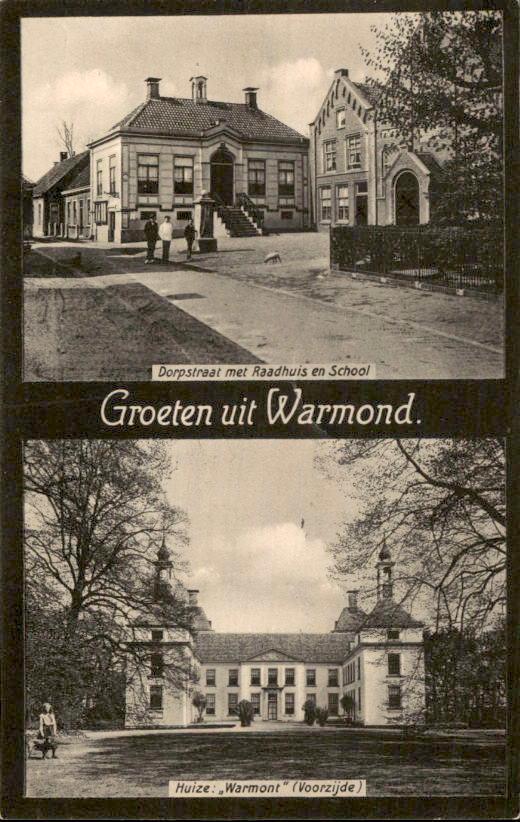 Warmond - Groeten uit, Verzamelen, Ansichtkaarten | Nederland, Gelopen, Zuid-Holland, Voor 1920, Ophalen of Verzenden