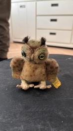 Vintage Steiff Uil "Wittie" – Met origineel geel vaantje!, Ophalen of Verzenden, Zo goed als nieuw