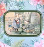 Dienblad “Ot en Sien” uit vroegere tijden 🐄 🐷, Ophalen of Verzenden, Gebruikt, Rechthoekig, Metaal