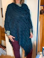 Mooie blauwe poncho, Ophalen of Verzenden, Zo goed als nieuw