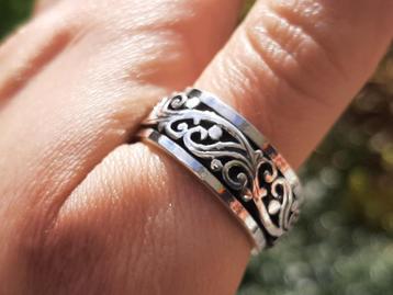 Vanoli 925 zilver unisex duim draai spin ring maat 21 beschikbaar voor biedingen
