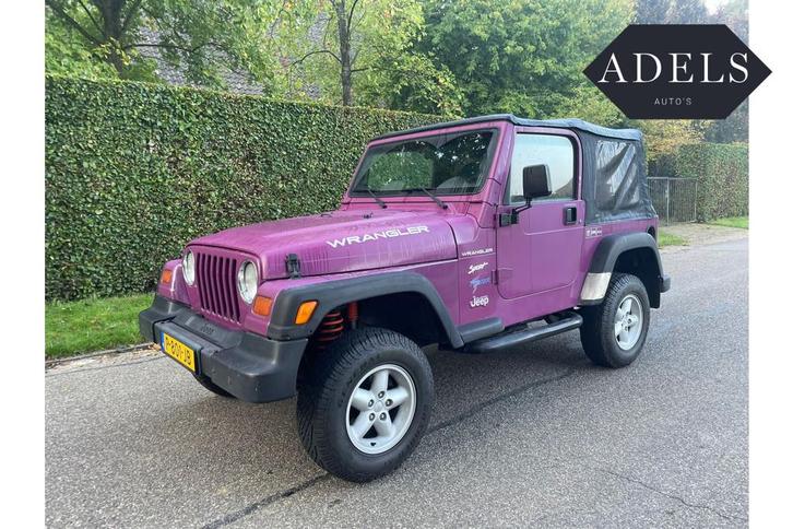 Jeep Wrangler Softtop Cabrio Twister Uitvoering 90s Classic, Auto's, Oldtimers, Bedrijf, Te koop, Open dak, Jeep, Benzine, Cabriolet