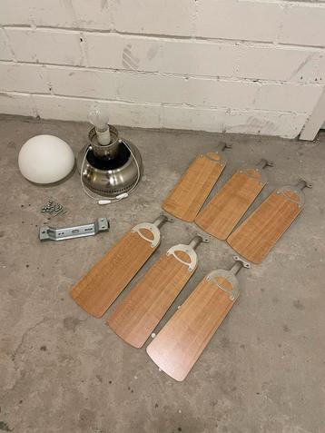 Plafondventilator VidaXL, 1xE27/60W/230V bruin/beige beschikbaar voor biedingen