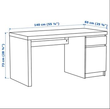 Bureau malm IKEA - afbeelding 3