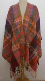 Mooie Peru/Inca look kleuren poncho/sjaal/cape! L/XL, Kleding | Dames, Verzenden, Zo goed als nieuw, Maat 46/48 (XL) of groter