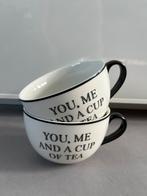 Grote theemokken met gratis cupcakelepels, Huis en Inrichting, Keuken | Servies, Ophalen of Verzenden, Zo goed als nieuw, Overige stijlen