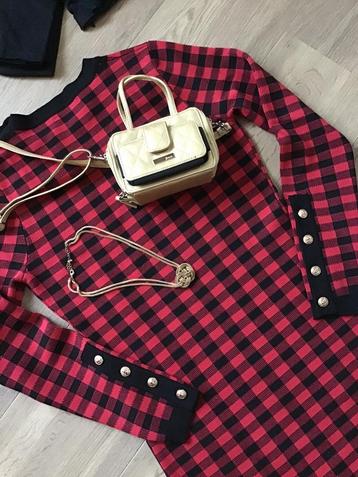 DRÖLE DE COPINE!Lúxe Jurkje 36/38&LúxeTasje,Ketting.Sámen: beschikbaar voor biedingen