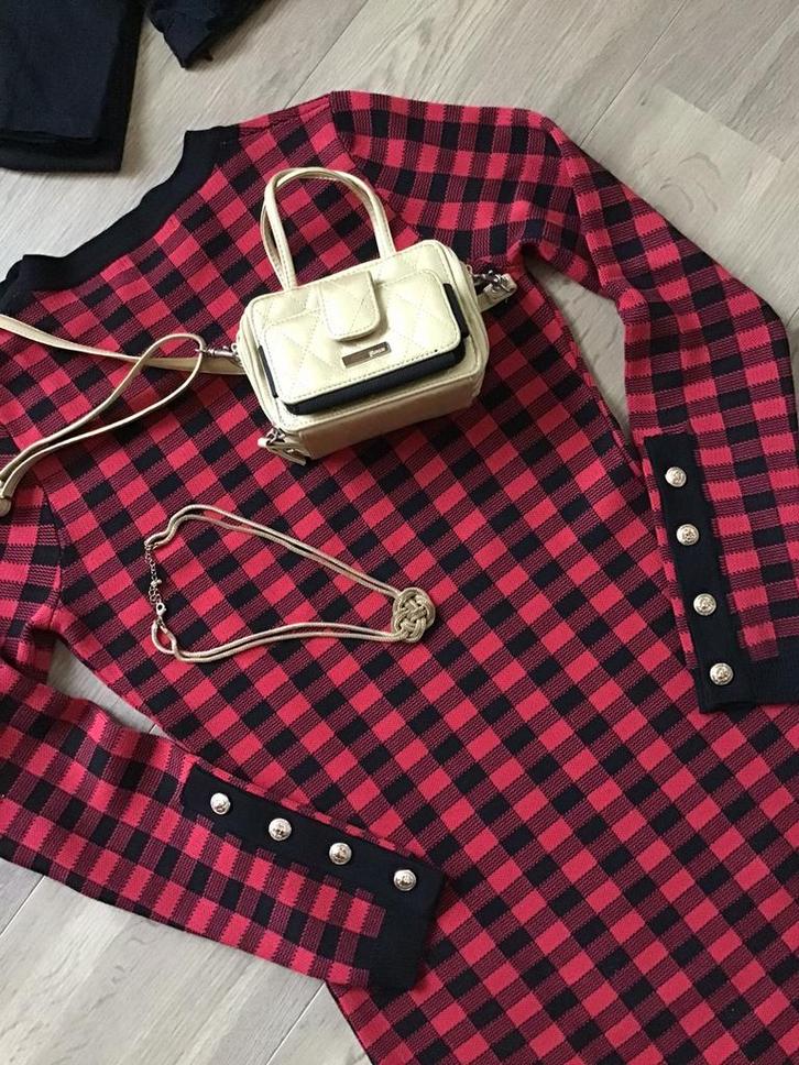 DRÖLE DE COPINE!Lúxe Jurkje 36/38&LúxeTasje,Ketting.Sámen:, Kleding | Dames, Dames-kledingpakketten, Zo goed als nieuw, Maat 36 (S)