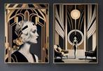 2 Art Deco canvas posters 70x50, Verzenden