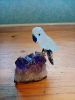 Kwarts papegaai op amethist, Ophalen of Verzenden, Mineraal