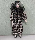 Antiek antieke harlekijnpop Harlekijn pop porselein clown, Verzamelen, Poppen, Ophalen of Verzenden, Zo goed als nieuw, H, H