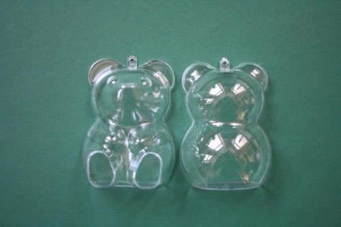 6 stuks plastic beren hoog 10cm 2 delig, Ophalen of Verzenden, Nieuw