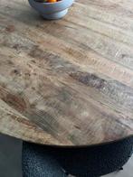 Te koop ronde eethoek van mango hout van Trendhopper, Rond, Ophalen of Verzenden, Zo goed als nieuw, Vijf personen of meer