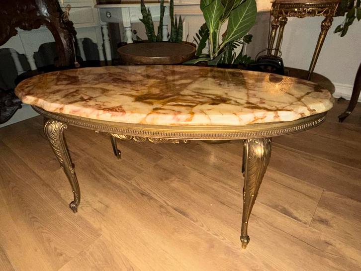 Echt Marmeren Salontafel, Antiek en Kunst, Antiek | Meubels | Tafels, Ophalen