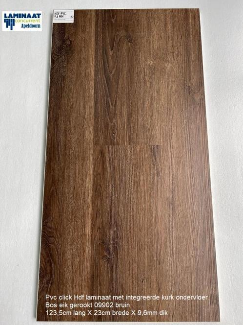 9,6mm Pvc click Kurk Hdf met integreerde ondervloer Bos Eik, Huis en Inrichting, Stoffering | Vloerbedekking, Nieuw, Laminaat