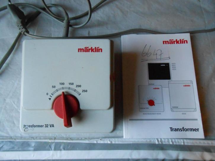 Märklin 6647 de sterke 32 VA transformator voor de modelbaan, Hobby en Vrije tijd, Modeltreinen | H0, Zo goed als nieuw, Transformator of Voeding