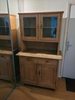 Houten Kast met Glazen Deuren, Huis en Inrichting, Ophalen, Gebruikt, 100 tot 150 cm, Glas