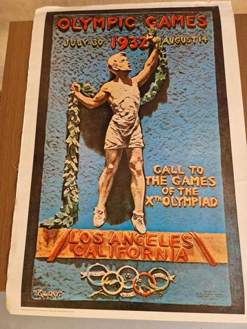 Vintage Poster Olympische Spelen 1932 Los Angeles  beschikbaar voor biedingen