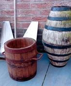 Antiek houten port vat en Scheepsboei? +Decoratief Vaatje, Ophalen of Verzenden