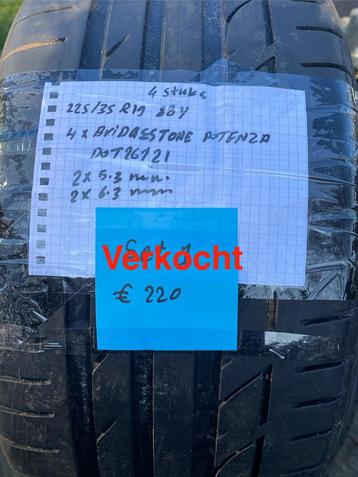 3x sets banden 19 inch ( 2x 225/40 R19, 1x 225/35 R19) beschikbaar voor biedingen