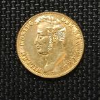 1827 B Gouden Willem I 5 Gulden vijfje verguld naslag munt, Postzegels en Munten, Munten | Nederland, Verzenden, 5 gulden, Goud