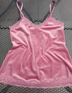 Velours top, Ophalen of Verzenden, Zo goed als nieuw, Zwart, Korte mouw