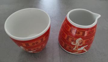 Douwe Egberts roomstelletje: suikerpotje en melkkannetje beschikbaar voor biedingen
