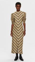 Selected Femme jurk, kerst, feest, glitter, mt 40/L, zgan, Kleding | Dames, Maat 38/40 (M), Beige, Selected Femme, Ophalen of Verzenden