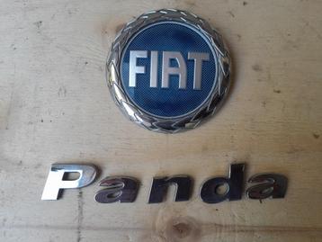 SET LOGO'S/Emblemen voor op de Achterklep - FIAT PANDA 2003> beschikbaar voor biedingen