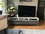 IKEA Besta TV-meubel Wit/Grijs Hoogglans (180cm), Ophalen, Kunststof, Gebruikt, 150 tot 200 cm