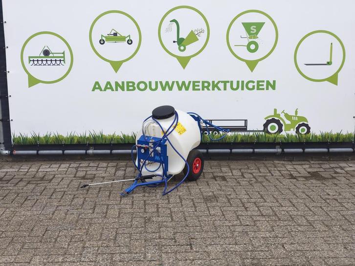 Trailerspuit opbouw + getrokken zitmaaier spuit 100 ltr, Tuin en Terras, Hand-tuingereedschap, Gebruikt, Ophalen of Verzenden