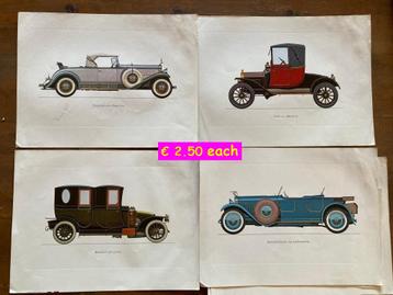 Posters diverse klassieke auto's beschikbaar voor biedingen