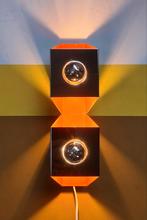 Vintage, design wandlamp. Jaren 60. Space Age, Huis en Inrichting, Ophalen of Verzenden, Space age, Metaal