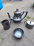 Verzilverd thee set, Antiek en Kunst, Antiek | Servies compleet, Ophalen of Verzenden