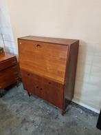 Vintage secretaire jaren 60 teak, Huis en Inrichting, Kasten | Secretaires, Ophalen, ,, Zo goed als nieuw, ,