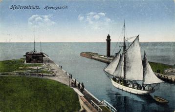 Hellevoetsluis, Havengezicht. - schip - 1929 gelopen beschikbaar voor biedingen
